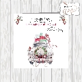 White Christmas Car With Gifts & Wreath