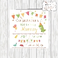 Dinosaur & Bunting Birthday Card