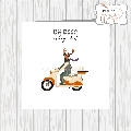 Deer On Scooter