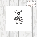 Ultra Cool Bear In Glasses & Striped Top