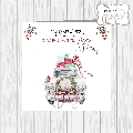 White Christmas Car With Gifts & Wreath