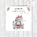 White Christmas Car With Gifts & Wreath